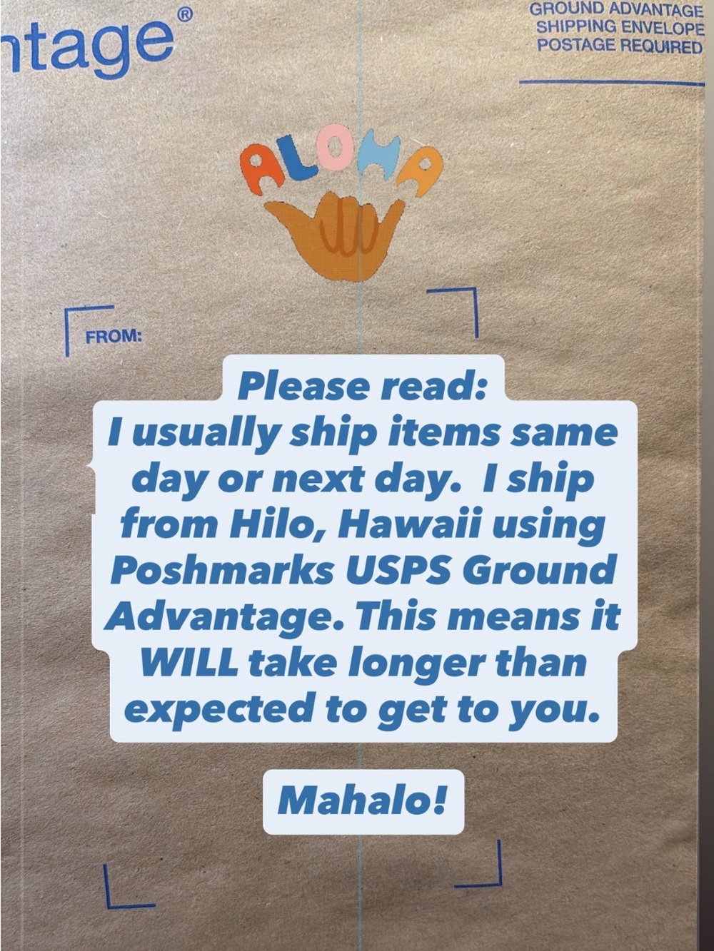 Aloha Shaka Sticker Decal - Brown/Orange